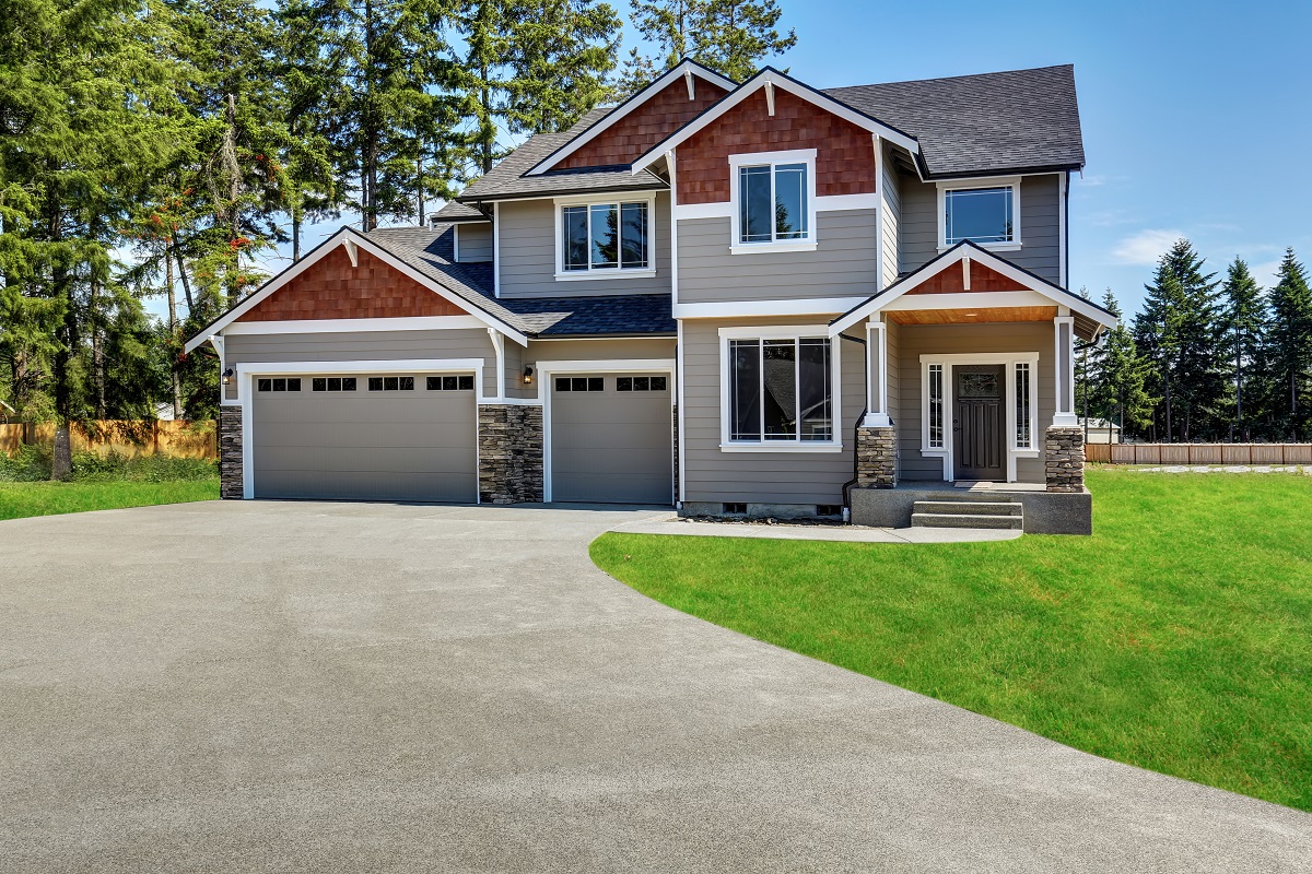 house with a huge lawn