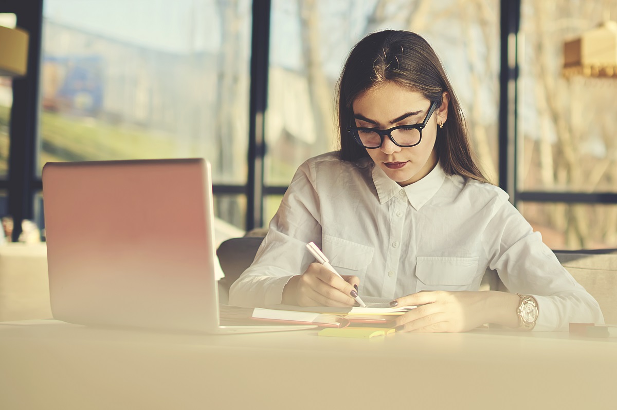 woman working