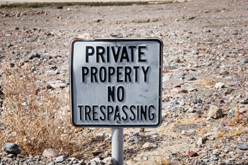 a no trespassing sign for a private property 