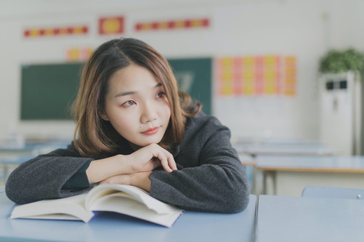 girl in classroom